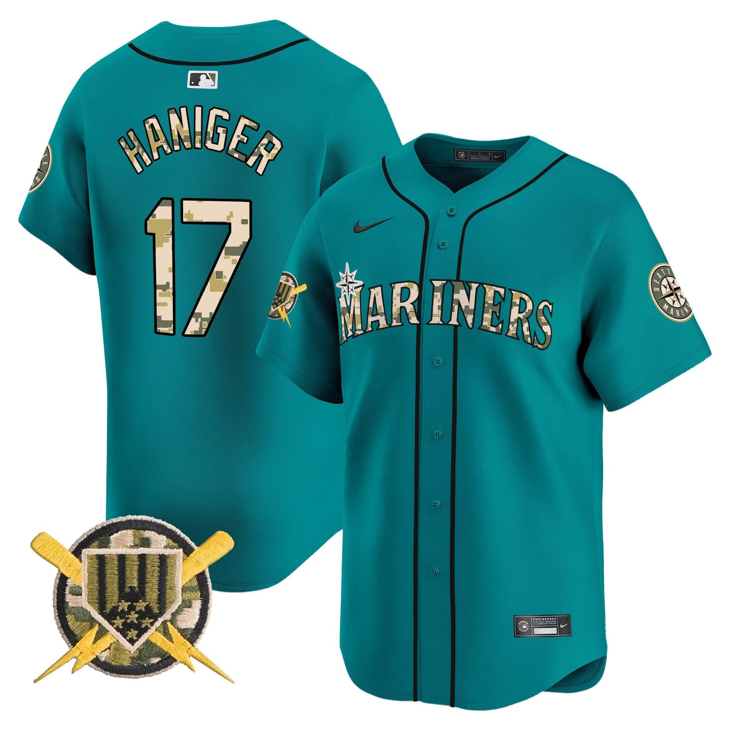 Men's Seattle Mariners Armed Forces Day Vapor Premier Limited Jersey - All Stitched
