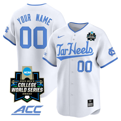 North Carolina Tar Heels 2024 College World Series Vapor Premier Limited Custom Jersey - All Stitched