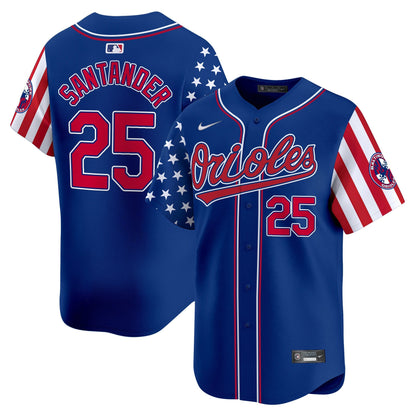 Men's Baltimore Orioles 2025 Independence Day Vapor Premier Limited Jersey - All Stitched