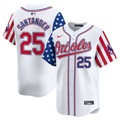 Men's Baltimore Orioles 2025 Independence Day Vapor Premier Limited Jersey - All Stitched