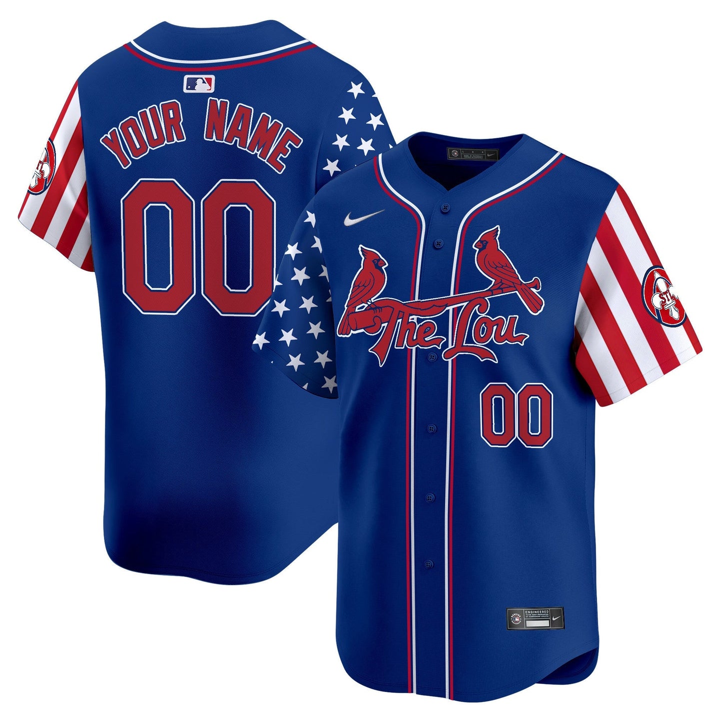 St. Louis Cardinals 2024 Independence Day Vapor Premier Limited Custom Jersey - All Stitched