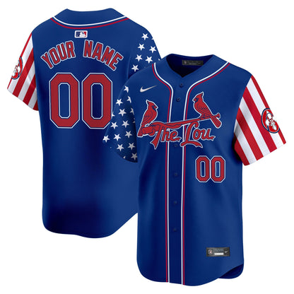 St. Louis Cardinals 2024 Independence Day Vapor Premier Limited Custom Jersey - All Stitched
