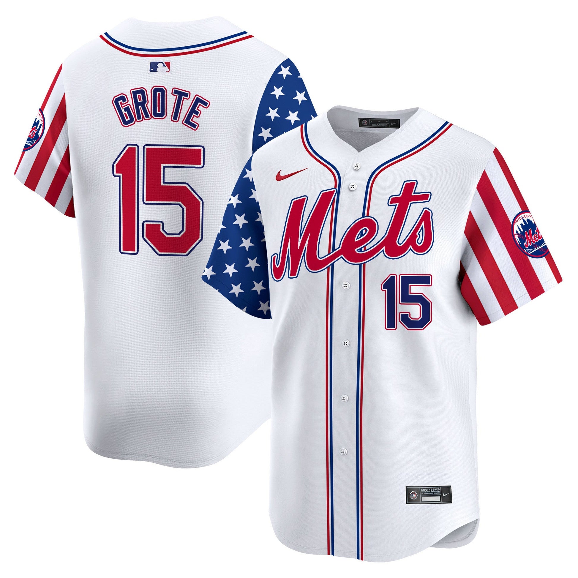 Men's Mets 2024 Independence Day Vapor Premier Limited Jersey - All Stitched