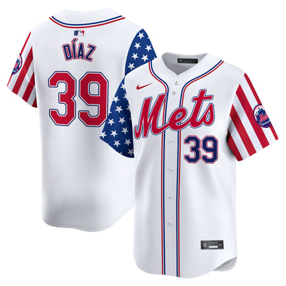 Men's Mets 2024 Independence Day Vapor Premier Limited Jersey - All Stitched