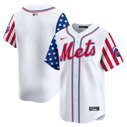 Men's Mets 2024 Independence Day Vapor Premier Limited Jersey - All Stitched