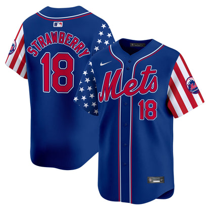 Men's Mets 2024 Independence Day Vapor Premier Limited Jersey - All Stitched
