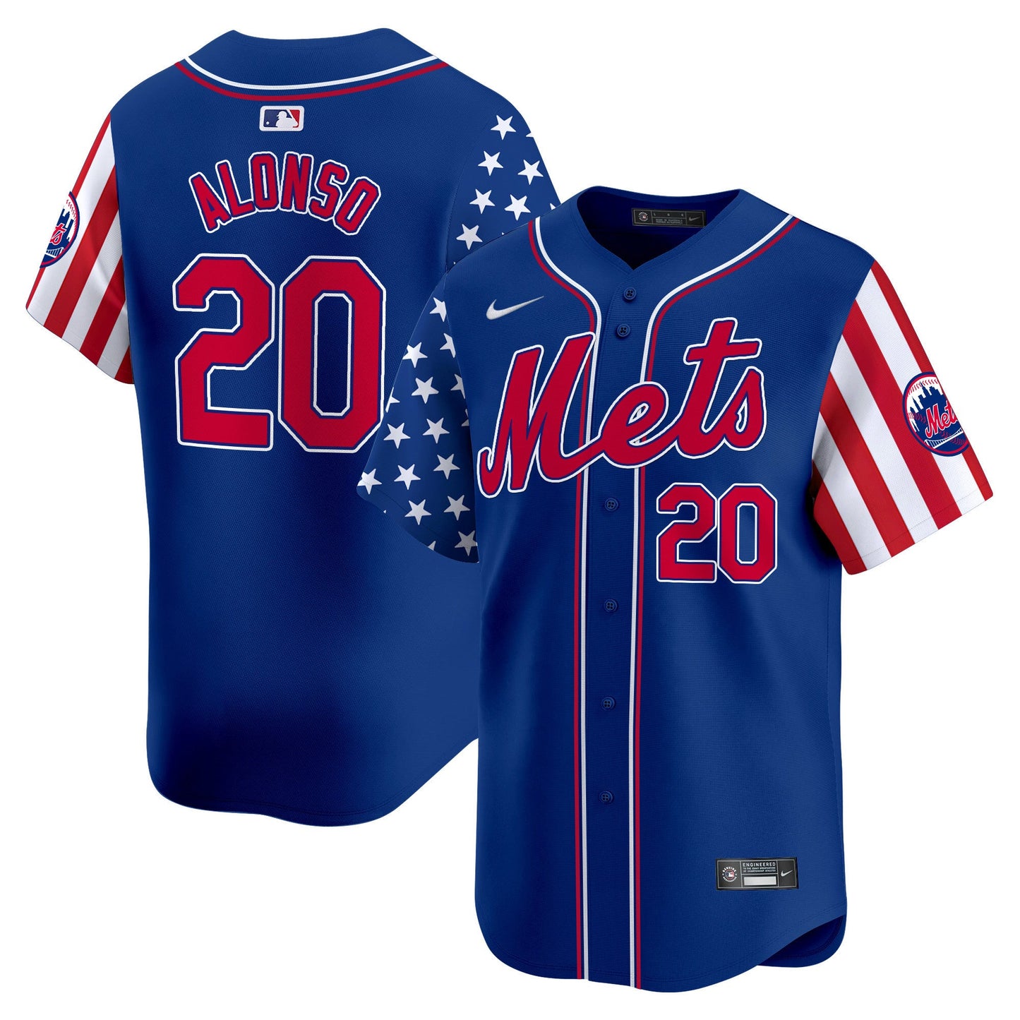Men's Mets 2024 Independence Day Vapor Premier Limited Jersey - All Stitched