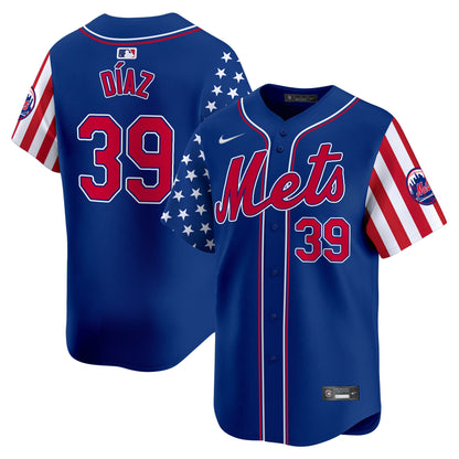 Men's Mets 2024 Independence Day Vapor Premier Limited Jersey - All Stitched