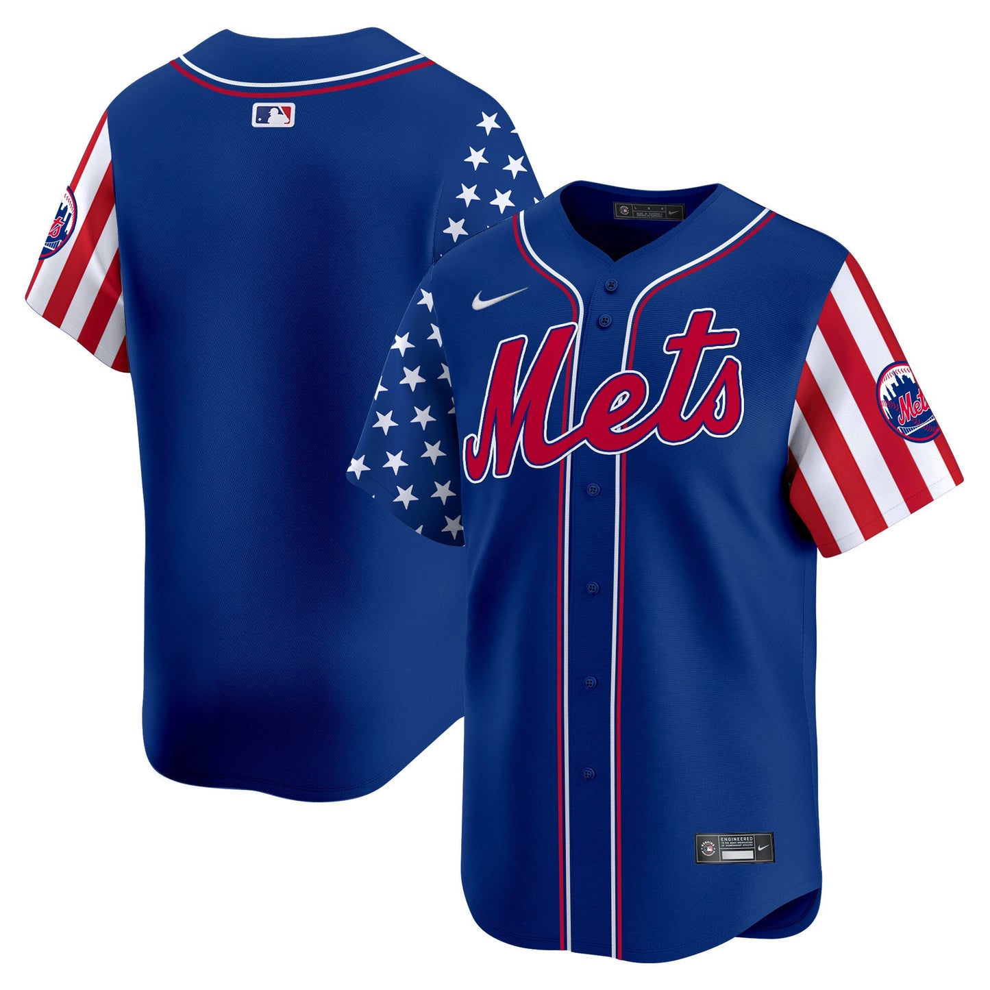 Men's Mets 2024 Independence Day Vapor Premier Limited Jersey - All Stitched