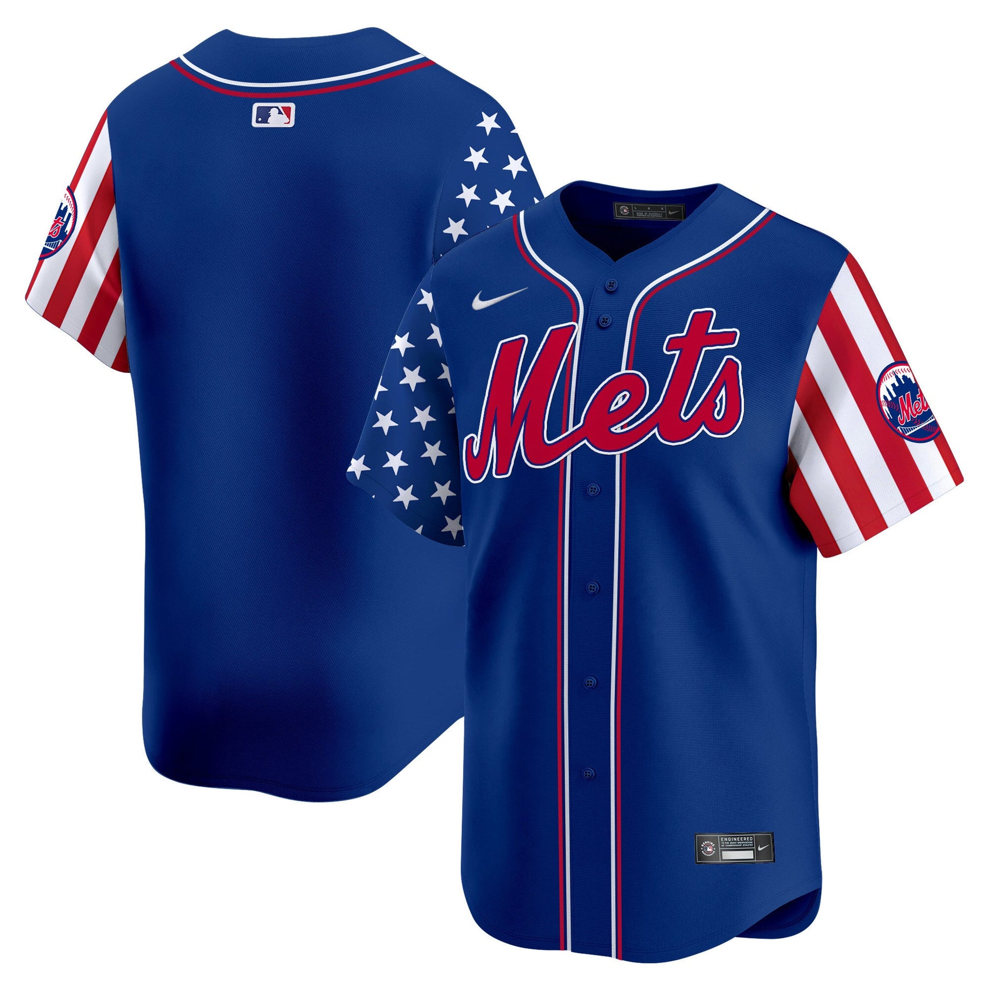 Men's Mets 2024 Independence Day Vapor Premier Limited Jersey - All Stitched
