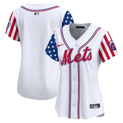 Women's Mets 2024 Independence Day Vapor Premier Limited Jersey - All Stitched