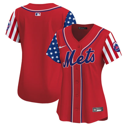 Women's Mets 2024 Independence Day Vapor Premier Limited Jersey - All Stitched