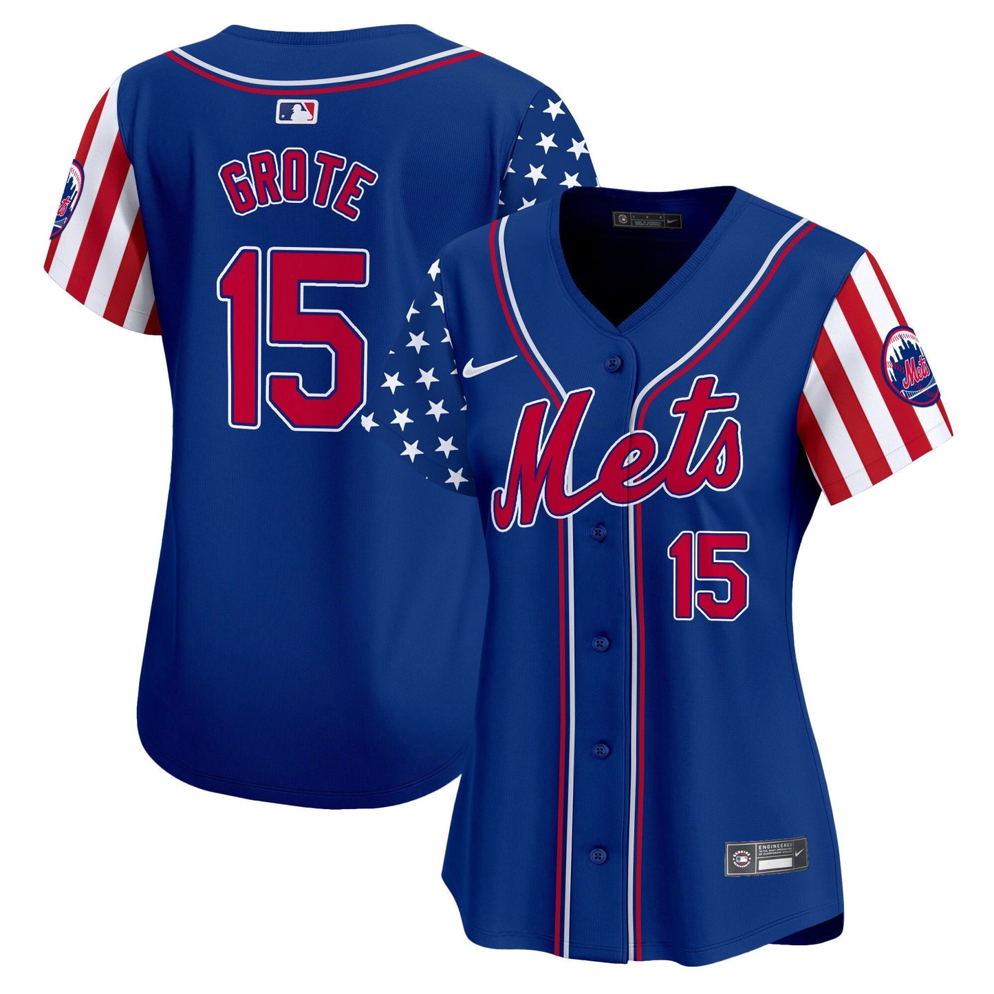 Women's Mets 2024 Independence Day Vapor Premier Limited Jersey - All Stitched