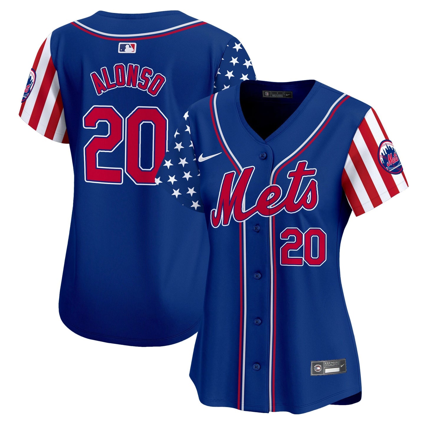 Women's Mets 2024 Independence Day Vapor Premier Limited Jersey - All Stitched