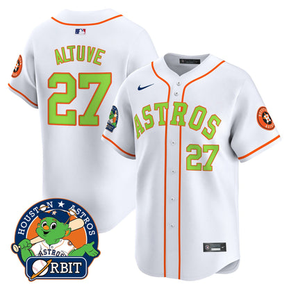 Men's Astros Orbit Patch Vapor Premier Limited Jersey V2 - All Stitched