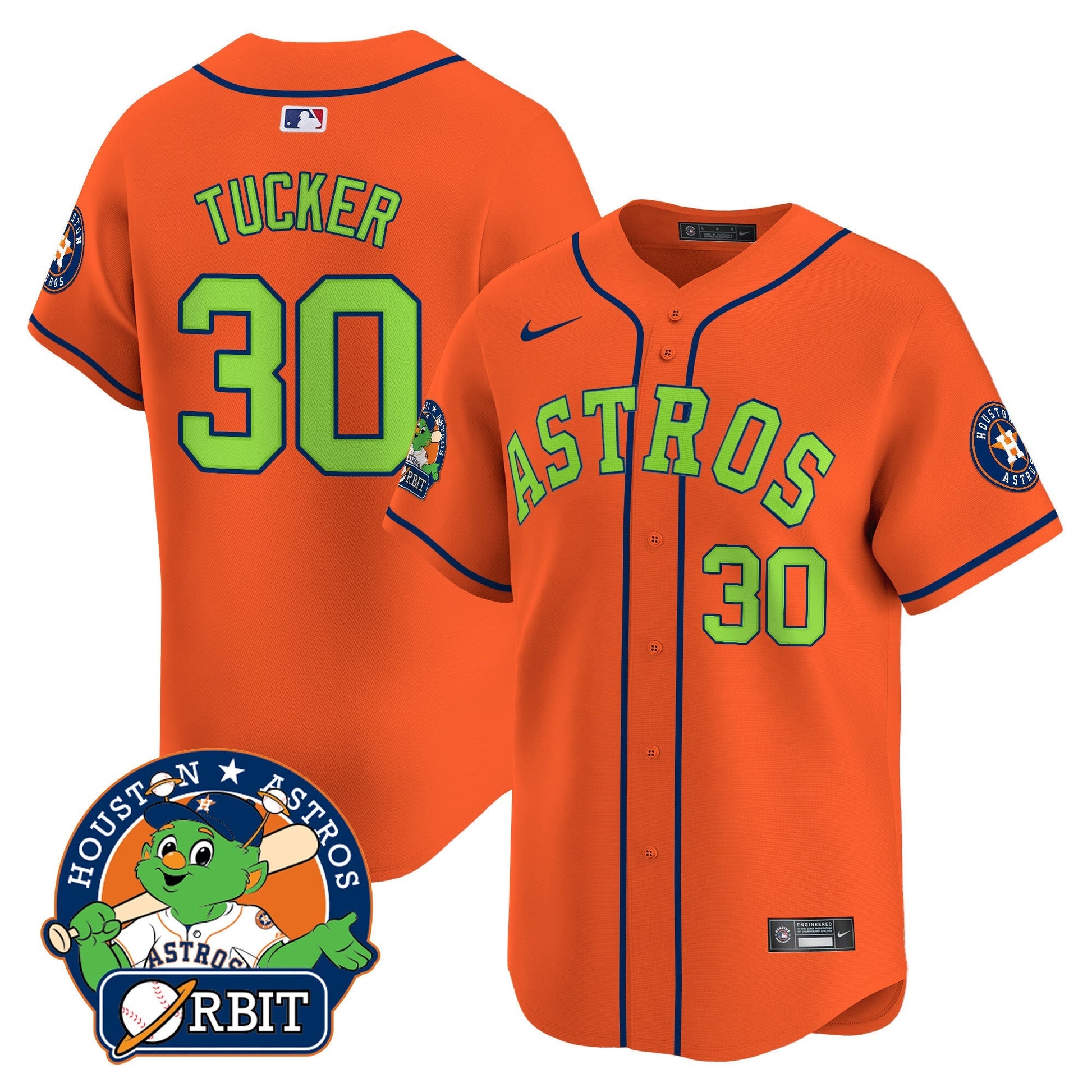 Men's Astros Orbit Patch Vapor Premier Limited Jersey V2 - All Stitched