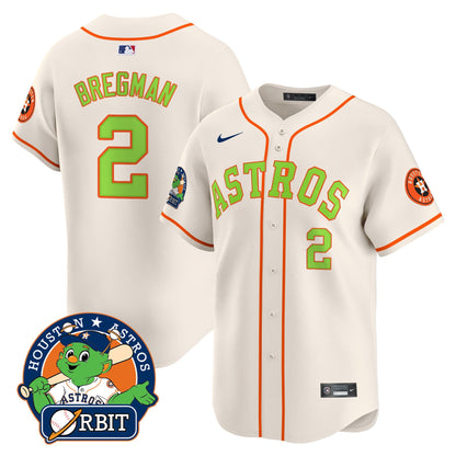Men's Astros Orbit Patch Vapor Premier Limited Jersey V2 - All Stitched