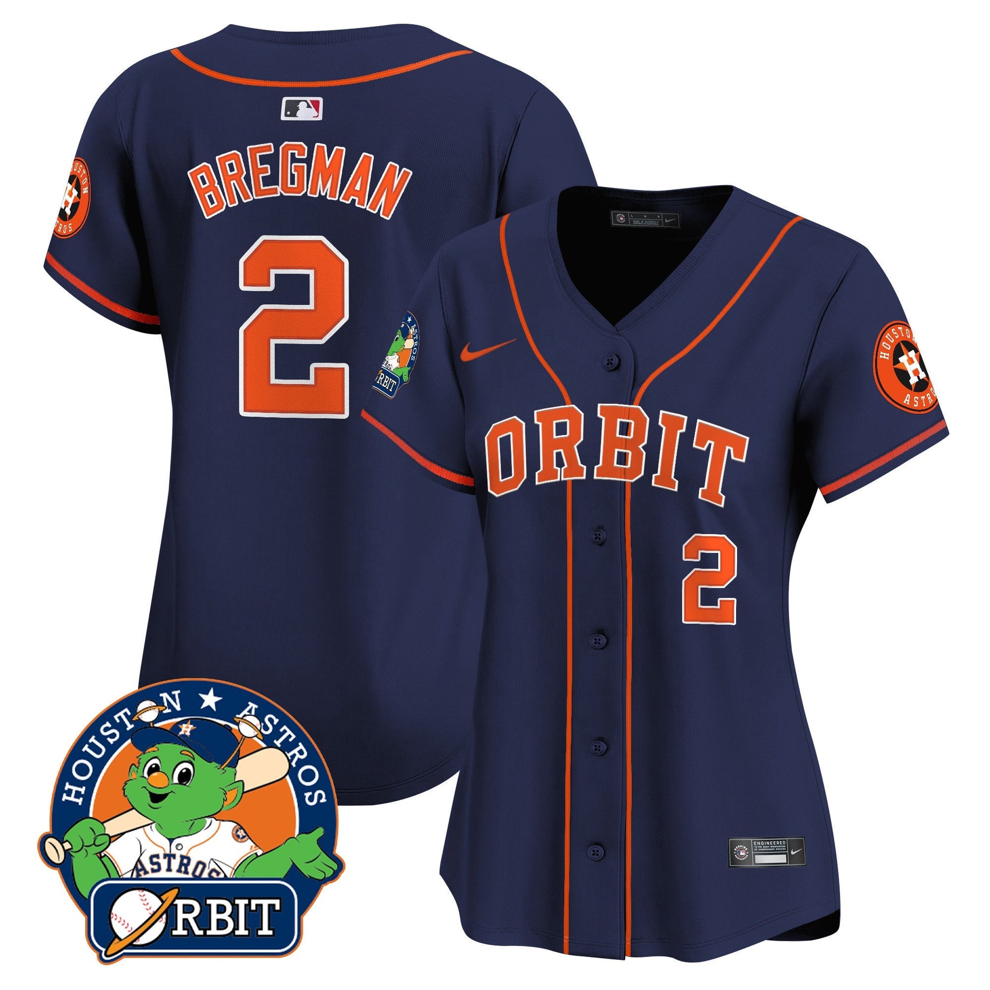 Women's Astros Orbit Patch Vapor Premier Limited Jersey - All Stitched