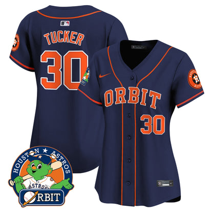 Women's Astros Orbit Patch Vapor Premier Limited Jersey - All Stitched
