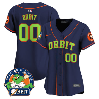 Women's Astros Orbit Patch Vapor Premier Limited Jersey - All Stitched