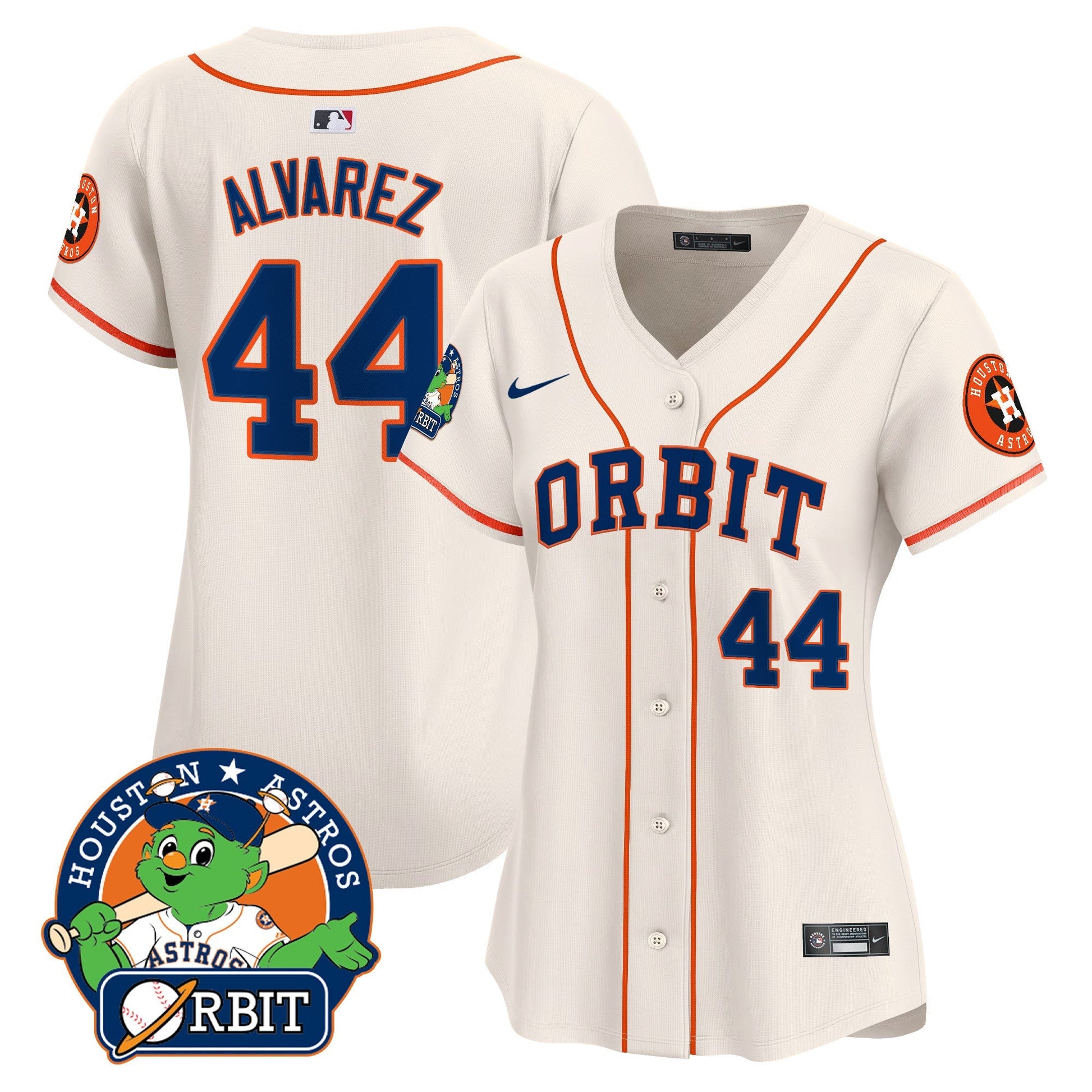 Women's Astros Orbit Patch Vapor Premier Limited Jersey - All Stitched