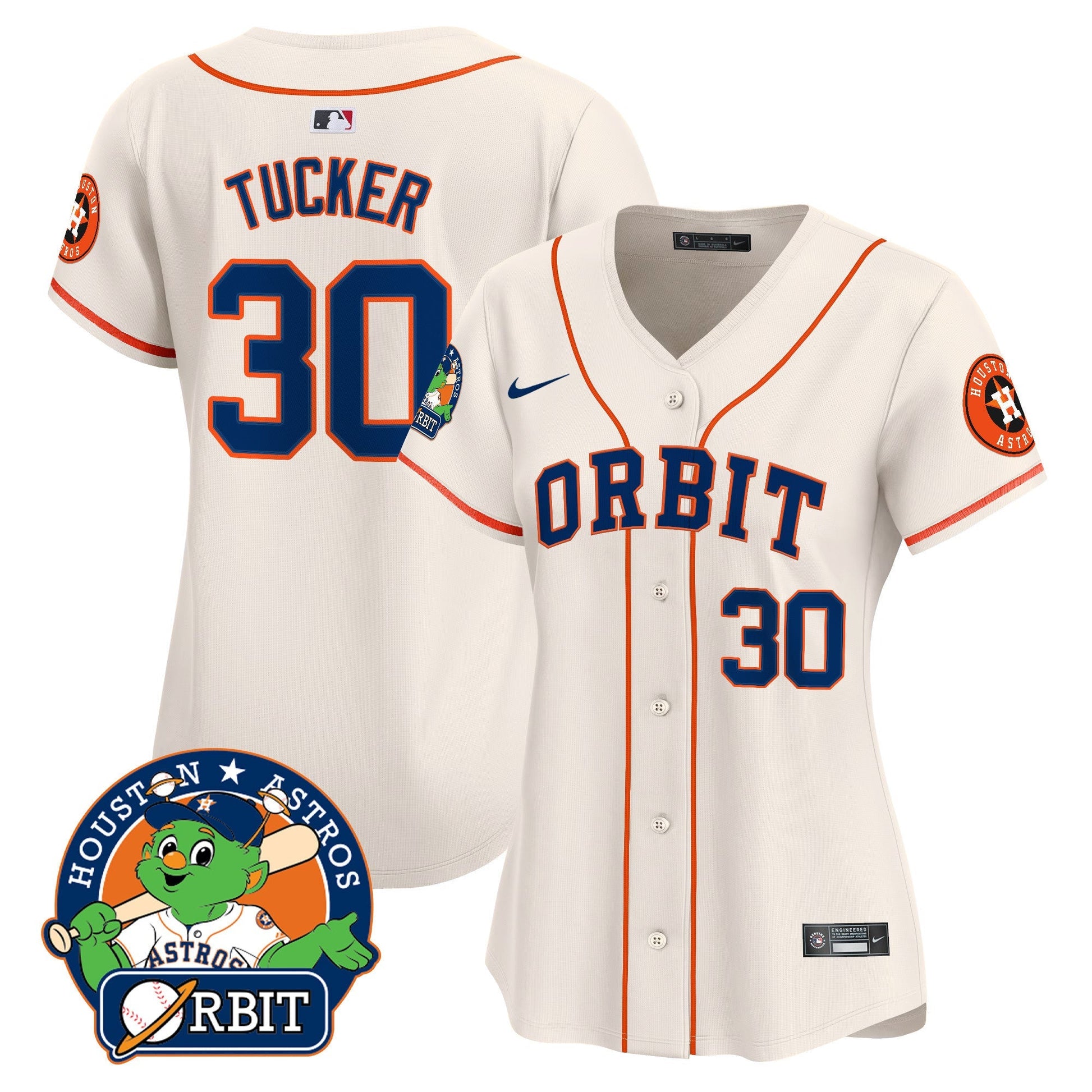 Women's Astros Orbit Patch Vapor Premier Limited Jersey - All Stitched