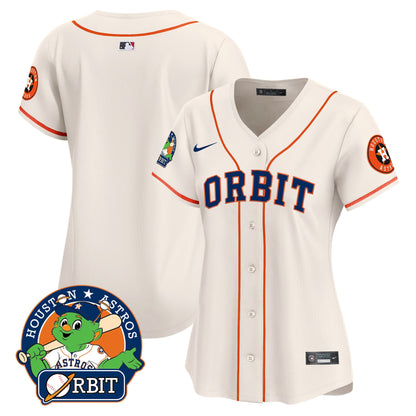 Women's Astros Orbit Patch Vapor Premier Limited Jersey - All Stitched