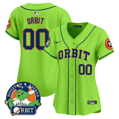 Women's Astros Orbit Patch Vapor Premier Limited Jersey - All Stitched