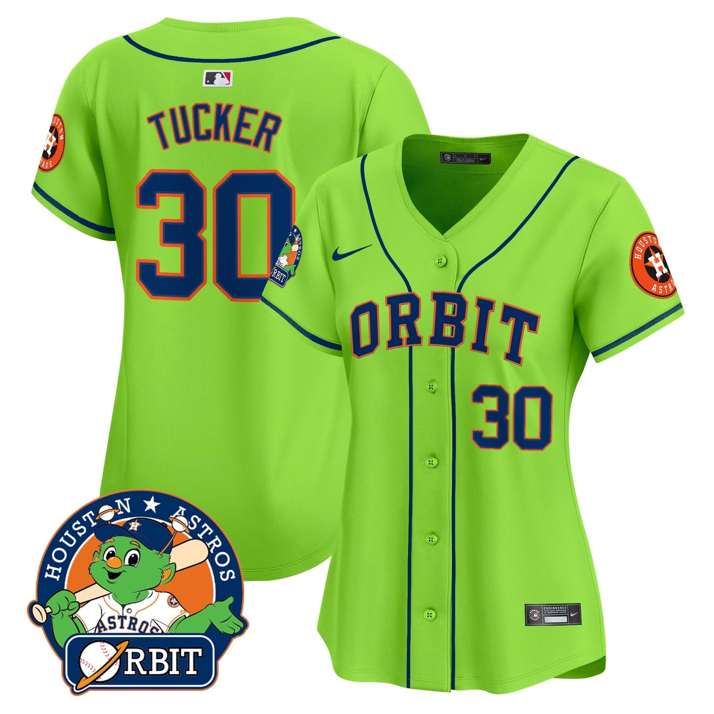 Women's Astros Orbit Patch Vapor Premier Limited Jersey - All Stitched