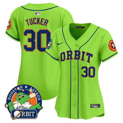 Women's Astros Orbit Patch Vapor Premier Limited Jersey - All Stitched