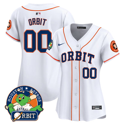 Women's Astros Orbit Patch Vapor Premier Limited Jersey - All Stitched