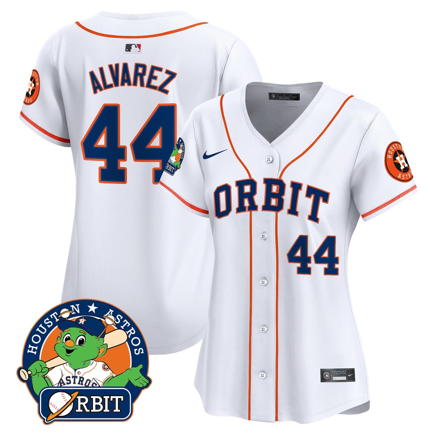 Women's Astros Orbit Patch Vapor Premier Limited Jersey - All Stitched