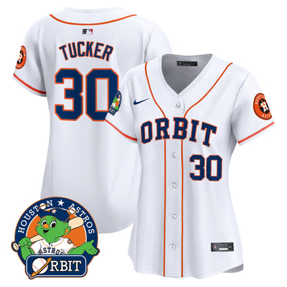 Women's Astros Orbit Patch Vapor Premier Limited Jersey - All Stitched