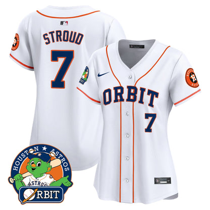 Women's Astros Orbit Patch Vapor Premier Limited Jersey - All Stitched