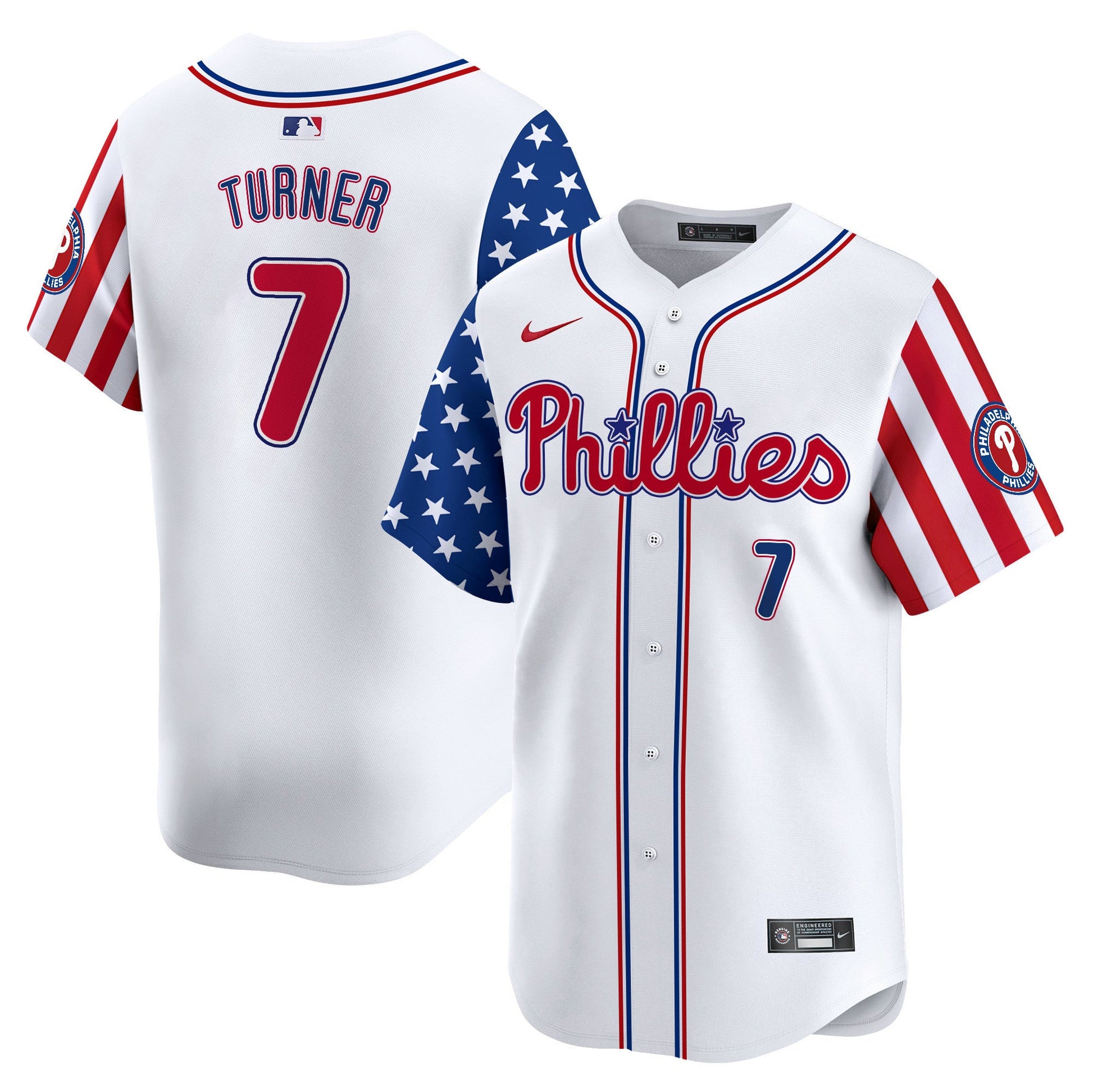 Men's Phillies 2025 Independence Day Vapor Premier Limited Jersey - All Stitched