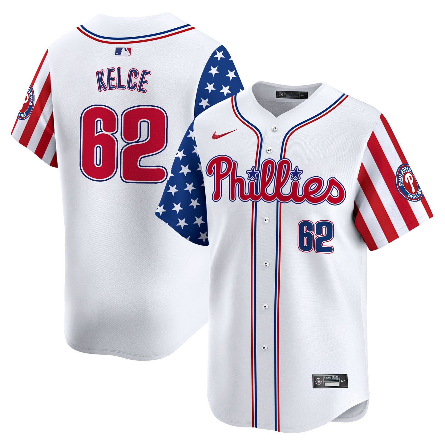 Men's Phillies 2025 Independence Day Vapor Premier Limited Jersey - All Stitched