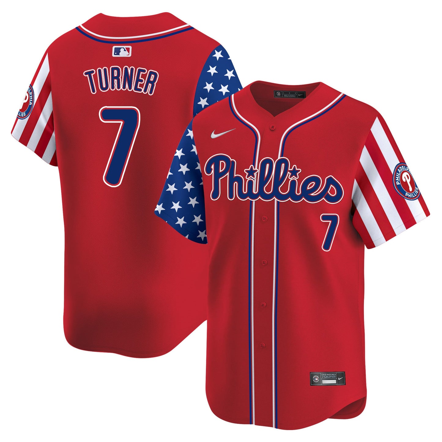 Men's Phillies 2025 Independence Day Vapor Premier Limited Jersey - All Stitched