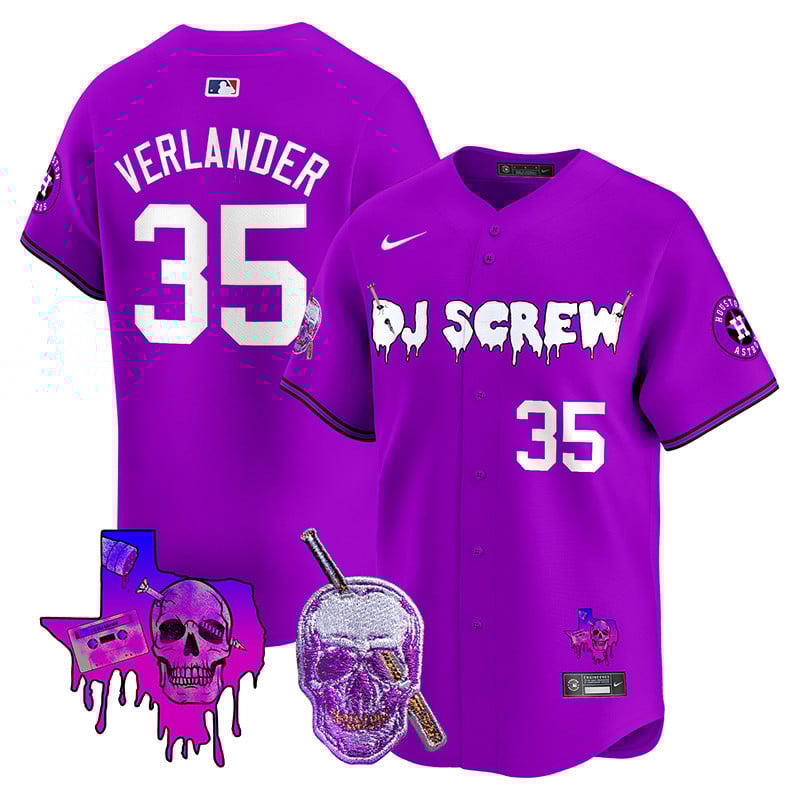 Astros DJ Screw Vapor Premier Limited Jersey - All Stitched