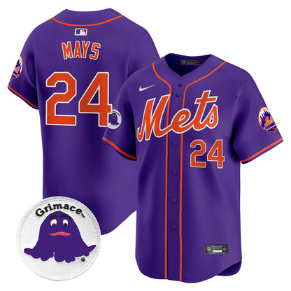 Men's Mets Grimace Vapor Premier Limited Jersey - All Stitched
