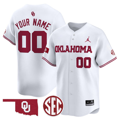 Oklahoma Sooners 2024 Vapor Premier Limited Custom Jersey - SEC Patch - All Stitched