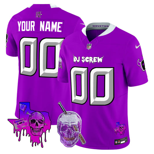 Houston Texans DJ Screw Vapor Limited Custom Jersey - All Stitched