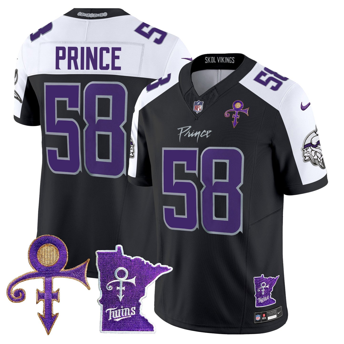 Minnesota Vikings 2024 Prince Vapor Limited Jersey V2 - All Stitched