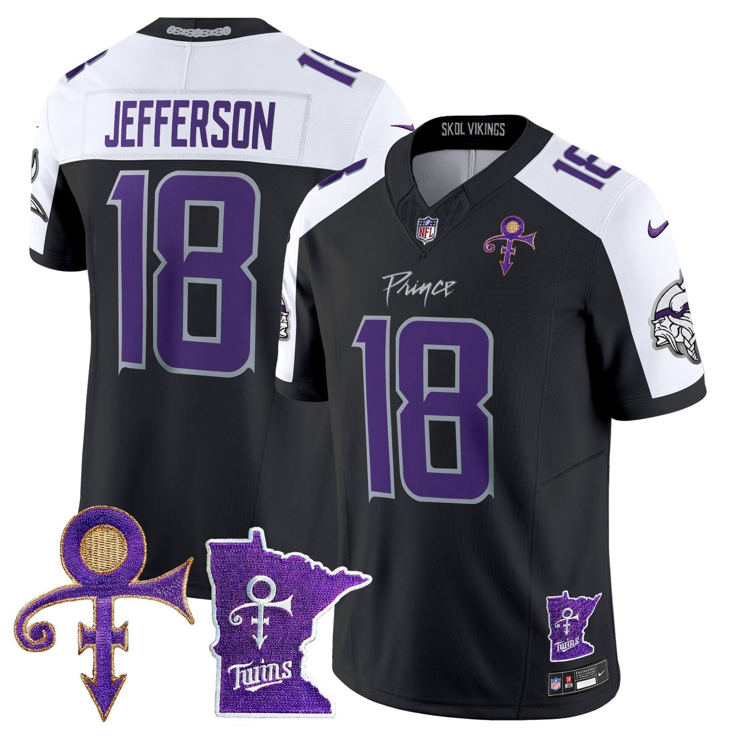 Minnesota Vikings 2024 Prince Vapor Limited Jersey V2 - All Stitched
