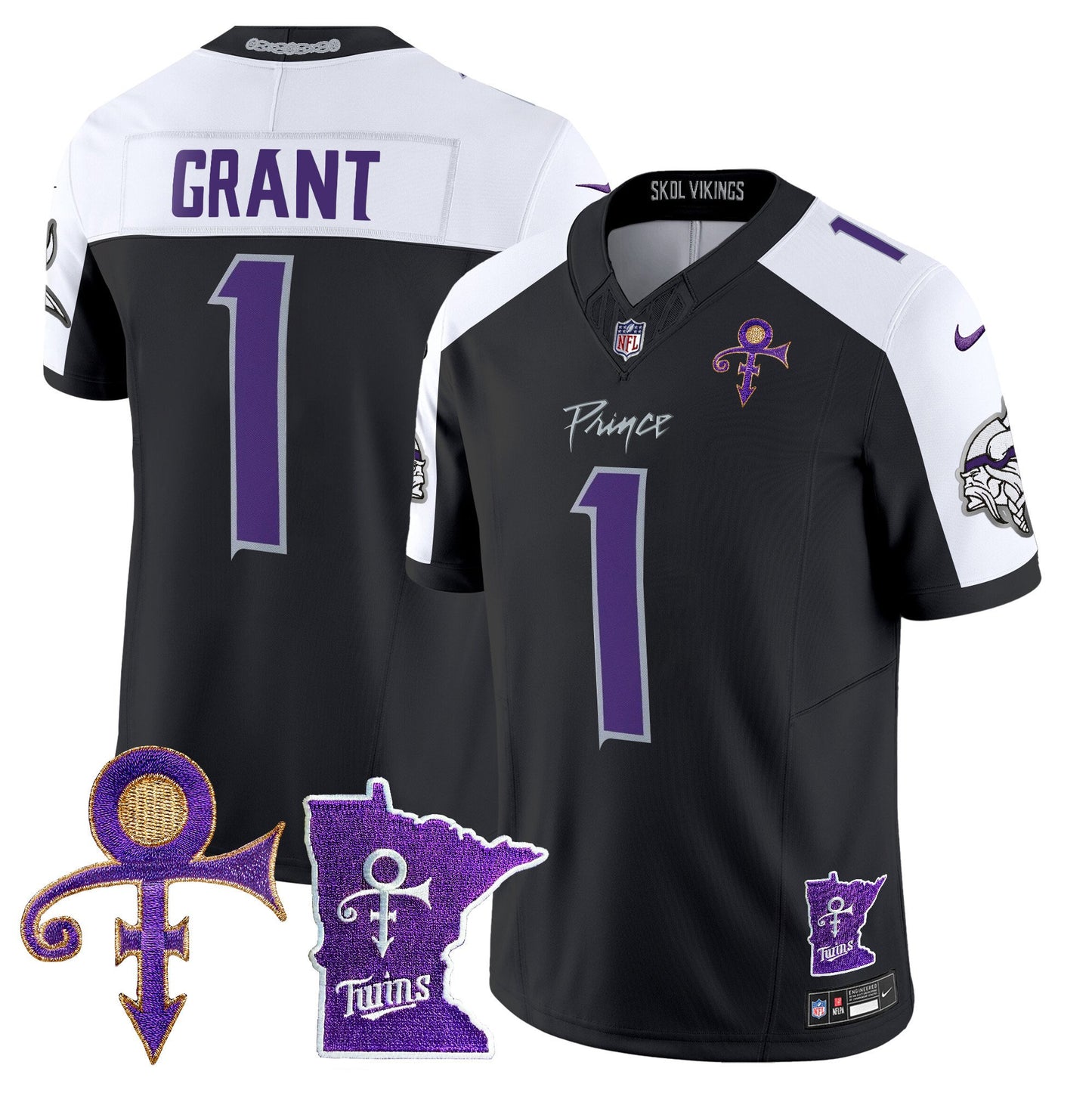 Minnesota Vikings 2024 Prince Vapor Limited Jersey V2 - All Stitched