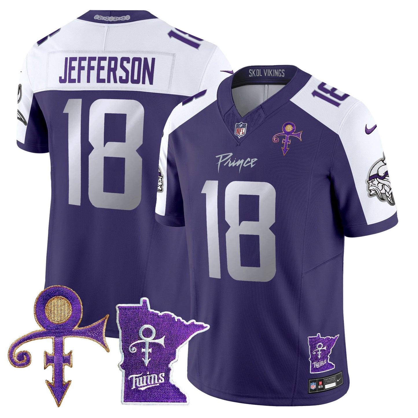 Minnesota Vikings 2024 Prince Vapor Limited Jersey V2 - All Stitched