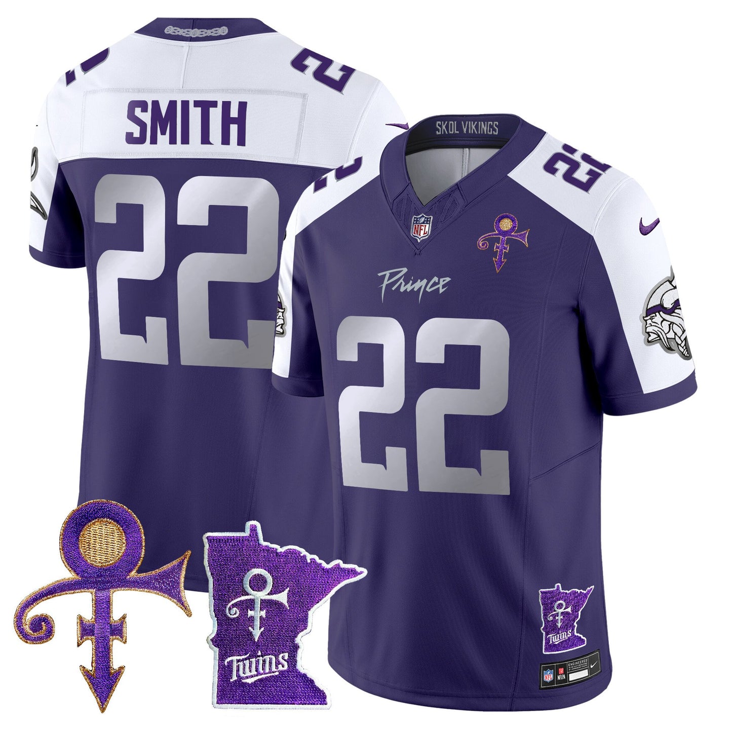 Minnesota Vikings 2024 Prince Vapor Limited Jersey V2 - All Stitched