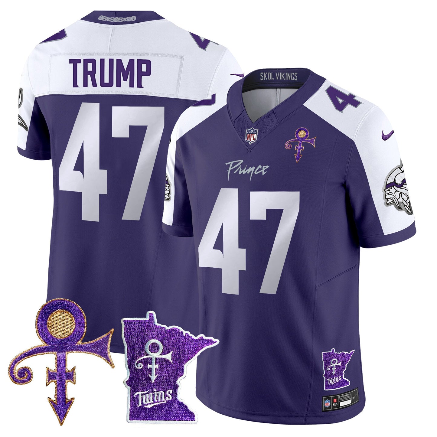 Minnesota Vikings 2024 Prince Vapor Limited Jersey V2 - All Stitched