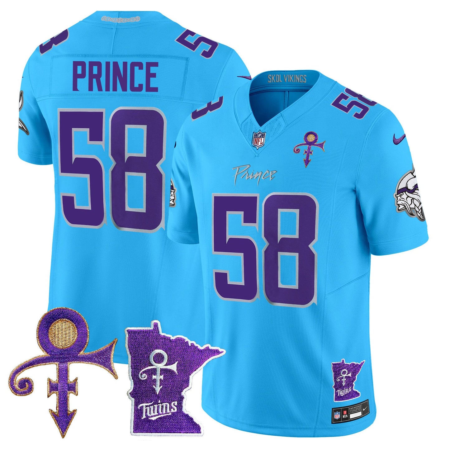 Minnesota Vikings 2024 Prince Vapor Limited Jersey V2 - All Stitched