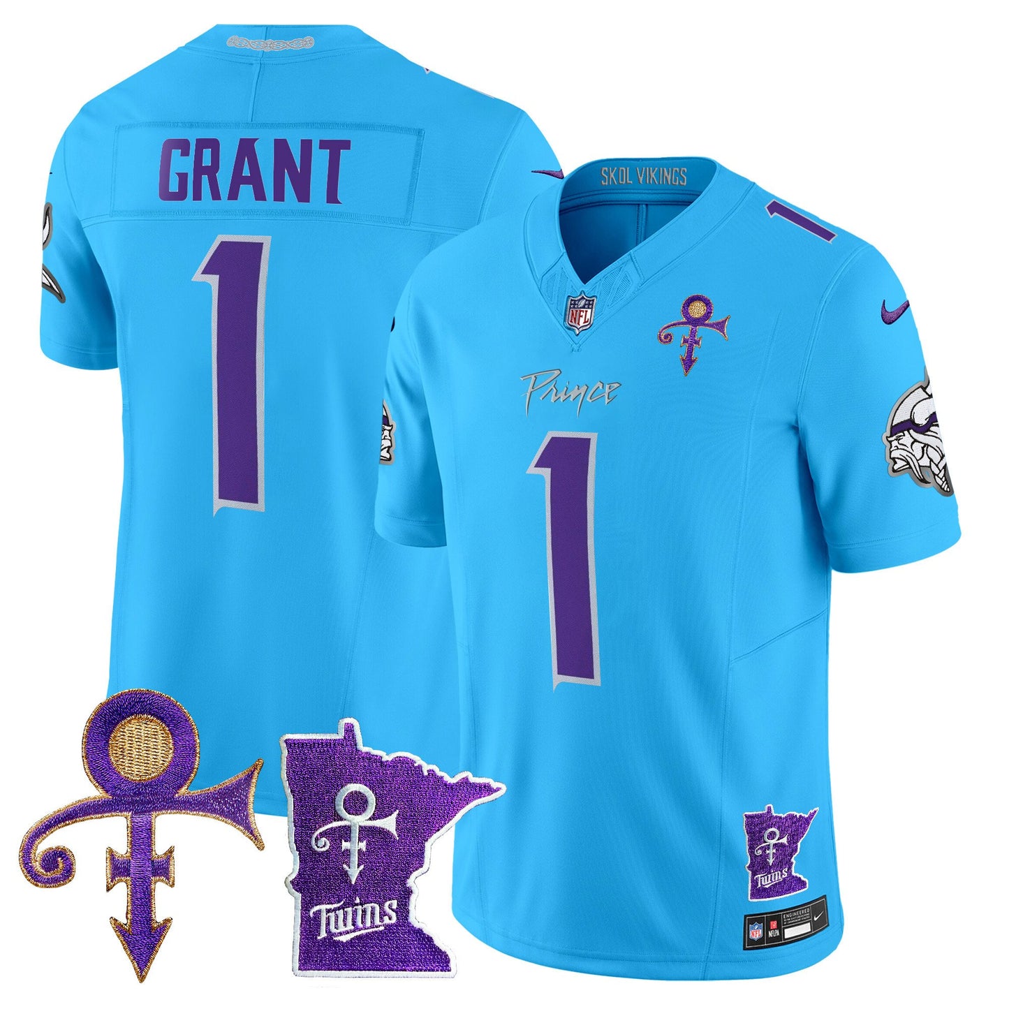 Minnesota Vikings 2024 Prince Vapor Limited Jersey V2 - All Stitched
