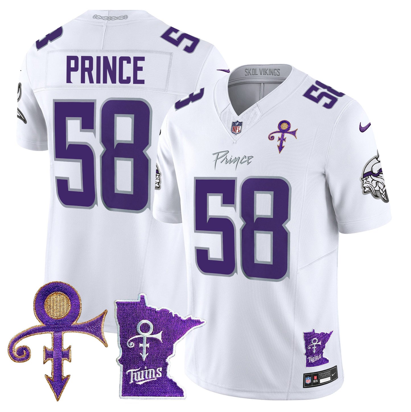 Minnesota Vikings 2024 Prince Vapor Limited Jersey V2 - All Stitched